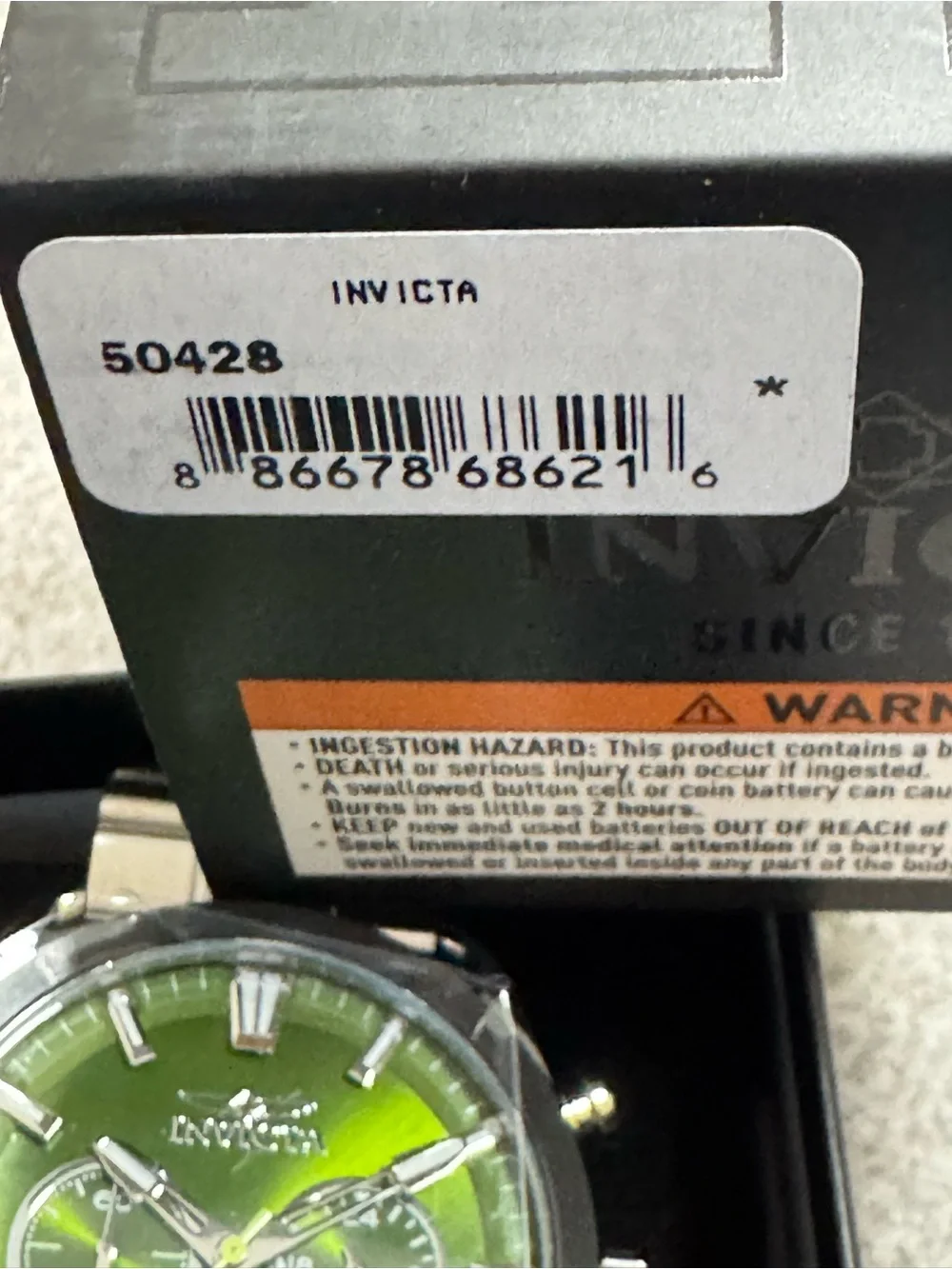 Invicta Speedway Strivax Men's Watch Green 45mm. Steel (50428)